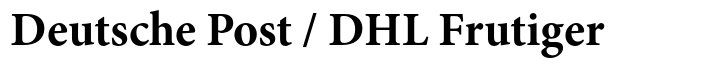 Deutsche Post / DHL Frutiger